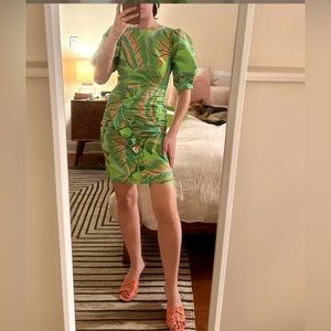 Farm Rio x Anthropologie puff sleeve mini dress